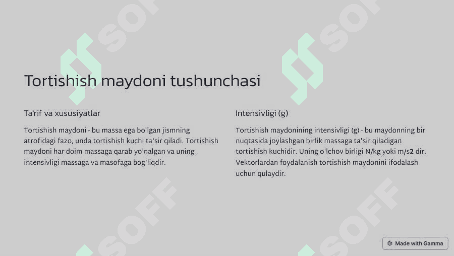 Yerning tortish maydonida bajargan ishi Slide 2