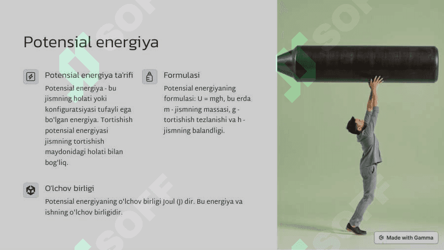 Yerning tortish maydonida bajargan ishi Slide 3