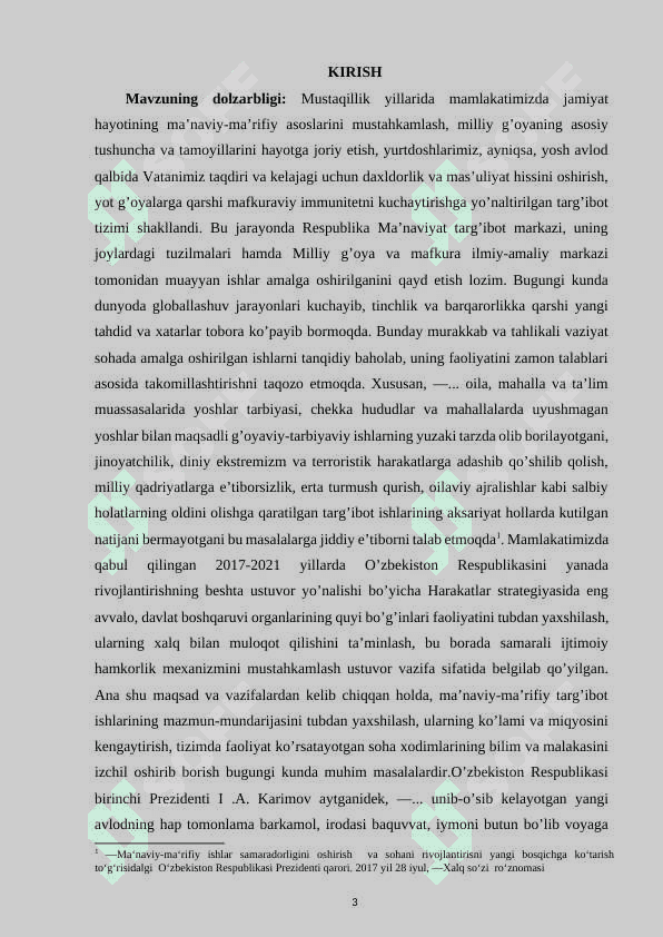 DEMOKRATIK HUQUQIY DAVLATNI SHAKLLANTRISH YO’LI. 3