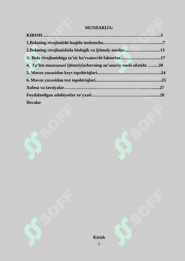 BOLANING SOTSIUMDA RIVOJLANISHI 2