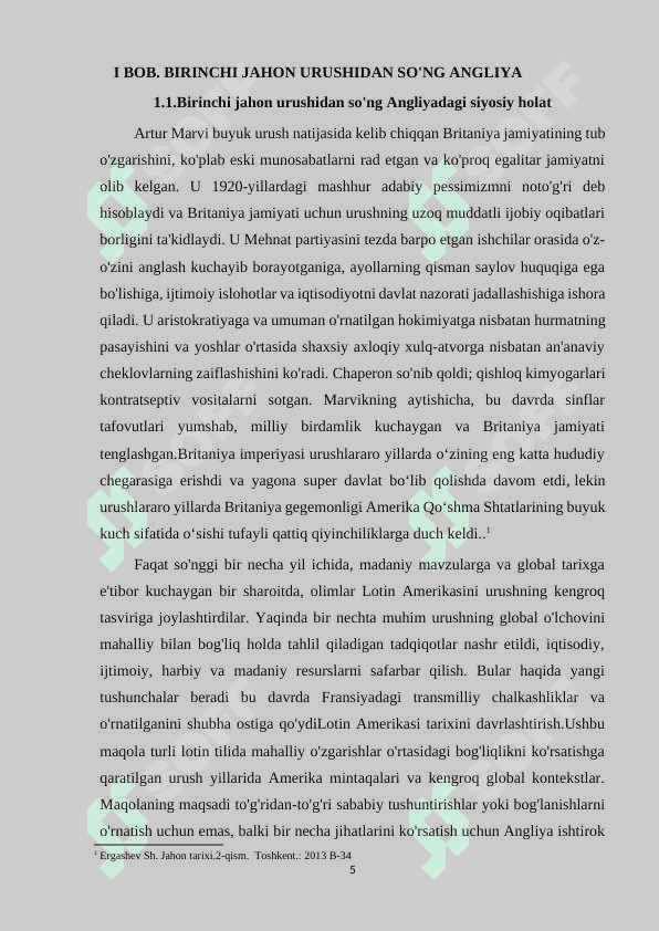 IKKINCHI JAHON URUSHI ARAFASIDA ANGLIYA 5