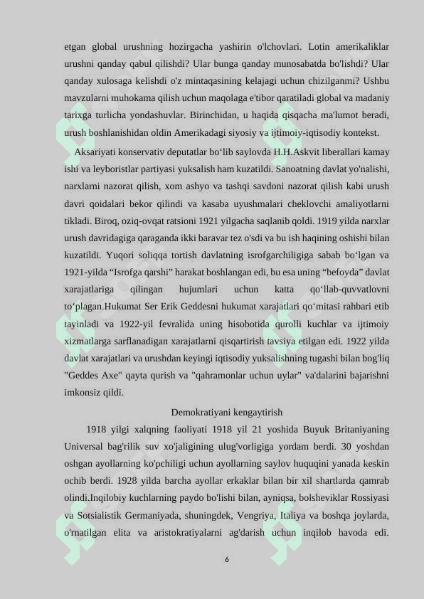 IKKINCHI JAHON URUSHI ARAFASIDA ANGLIYA 6