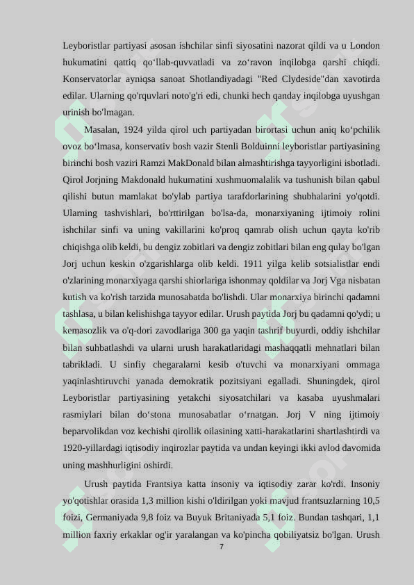 IKKINCHI JAHON URUSHI ARAFASIDA ANGLIYA 7
