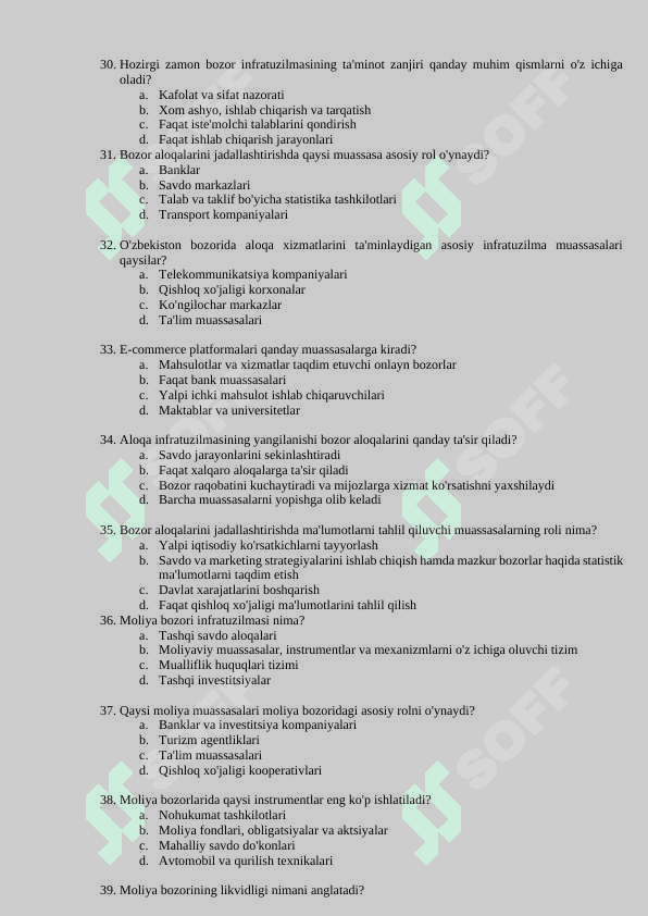BOZOR INFRATUZILMASI 60 TEST 4