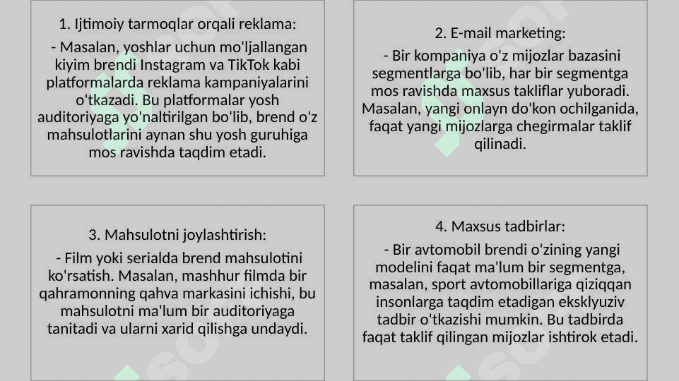 Maqsadli marketing 4