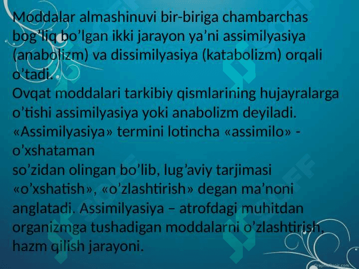 Energiya almashinuvi boshqarilishi. Mitaxondrial kasalliklar 2