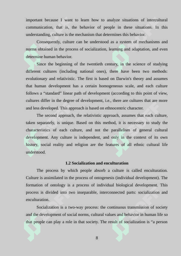 Investigate  intercultural  principles and values in western culture. 8