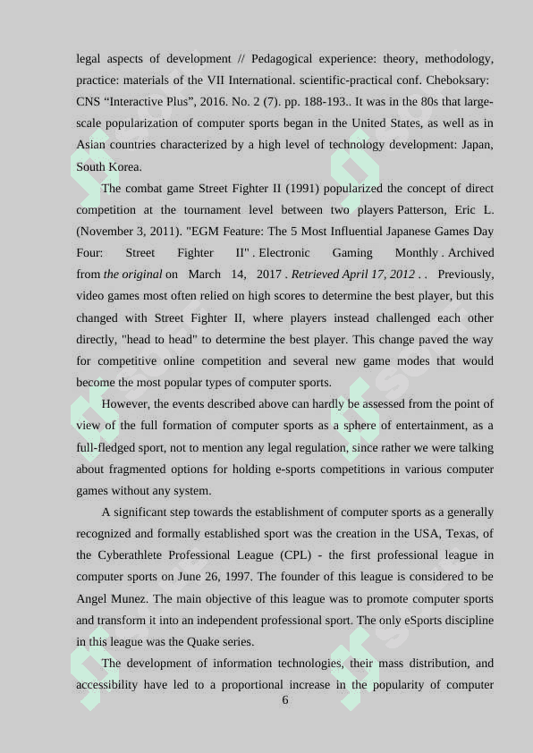 E- sports and Competitive Gaming 6