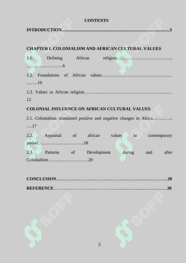 Analyze the influence of colonization of African culture 2