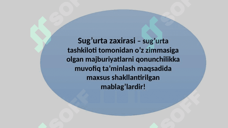 Sug’urta xizmatlarini ko’rsatuvchi sub’ektlarda ZAHIRAlAR hisobi 2
