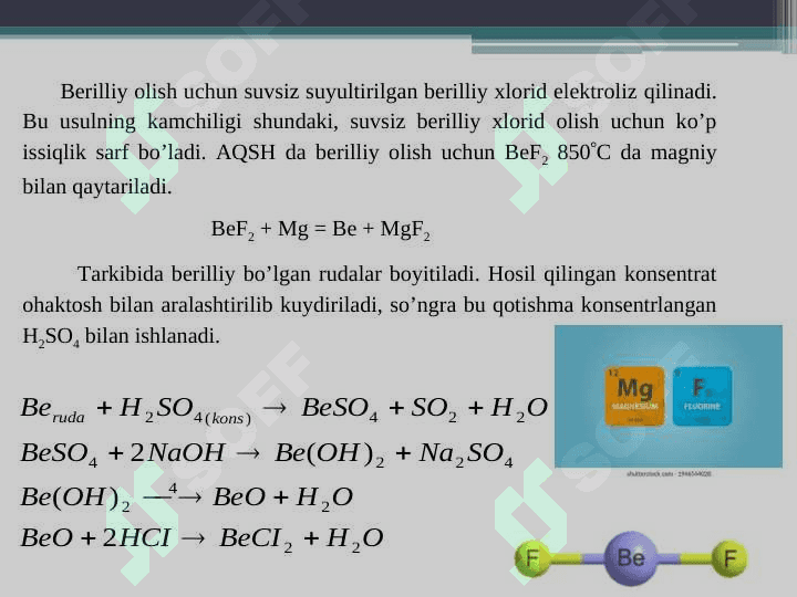 Davriy sistemaning II A guruh elementlari 6