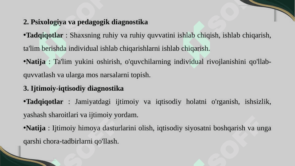 Diagnostik tadqiq etishning umummilliy tamoyillari 4