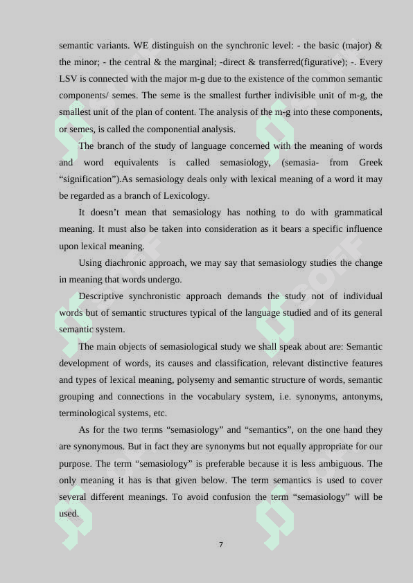SEMASIOLOGY PHONETIC AND SEMANTIC ASPECTS OF WORDS 1 6