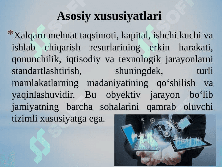 : GLOBAL JARAYONLAR VA BARQAROR TARAQQIYOT 8