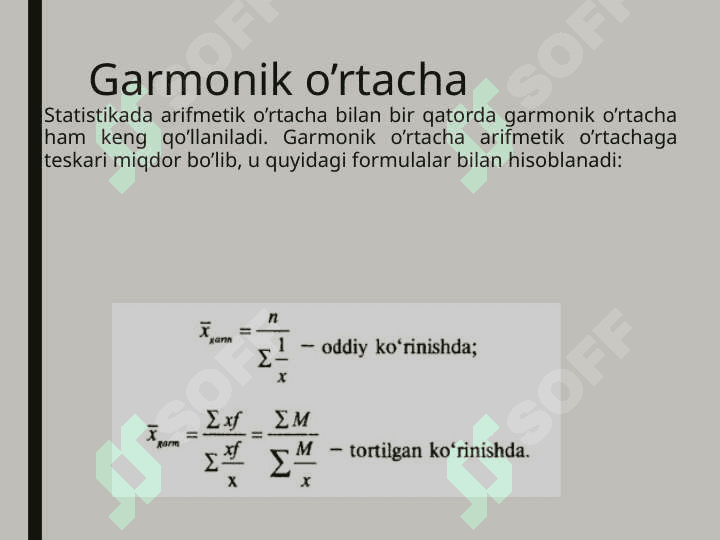 O`RTACHA MIQDORLAR VA VARIATSIYA KO`RSATKICHLARI 7