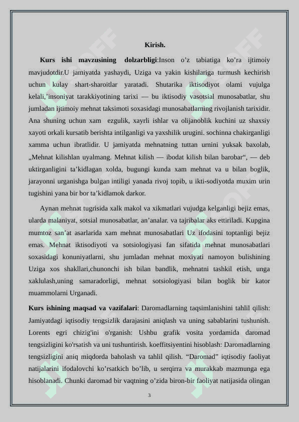 Daromadlarning taqsimlanishi va Lorents egri chizigʻi 3