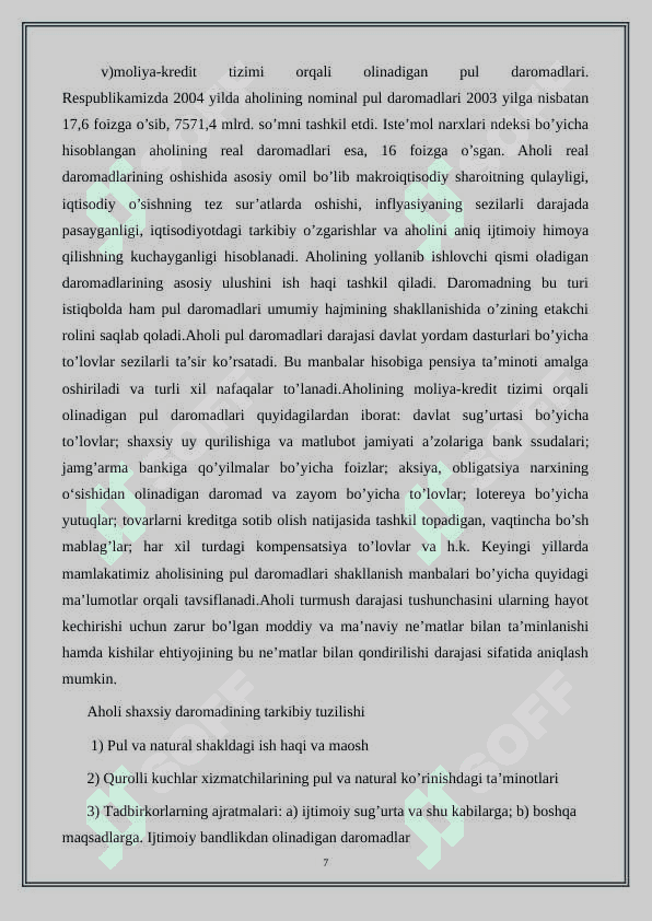 Daromadlarning taqsimlanishi va Lorents egri chizigʻi 7