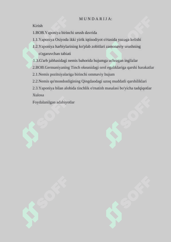 Yaponiya haqida kurs ishi 2