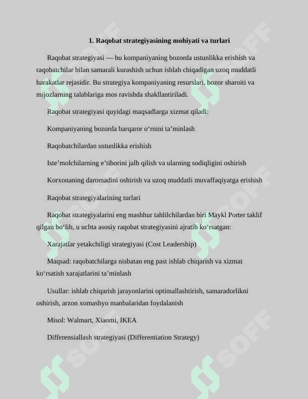 KAMPANYANING RAQOBAT STRATEGIYASINI TANLASH 3