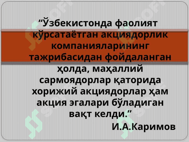 KICHIK BIZNES VA TADBIRKORLIK FAOLIYATINING TURLARI VA SHAKLLARI 2
