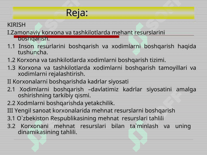 Korxona va tashkilotlarda inson resurslari bilan ishlashni boshqarish 2