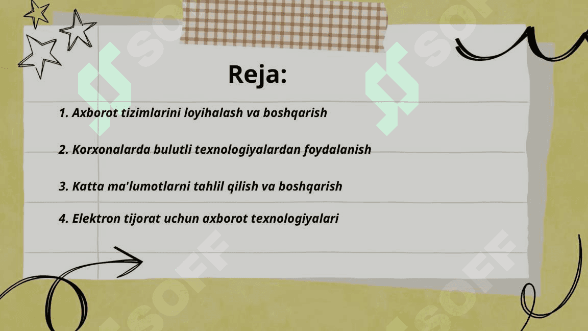 Korxonani boshqarishda axborot texnologiyalari 2