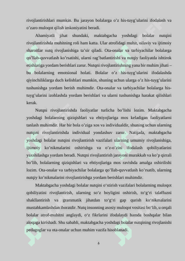 Maktabgacha yoshdagi bolalar nutqini o’stirish vazifalari 5