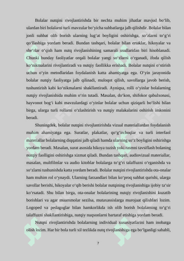 Maktabgacha yoshdagi bolalar nutqini o’stirish vazifalari 6