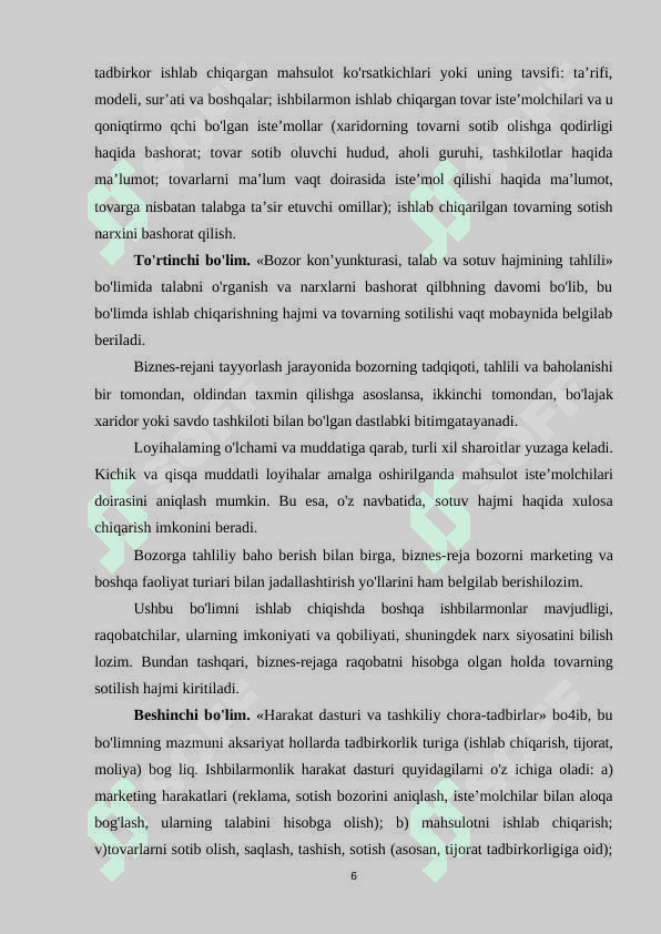 Korxona innovatsion faoliyatini rejalashtirish 6