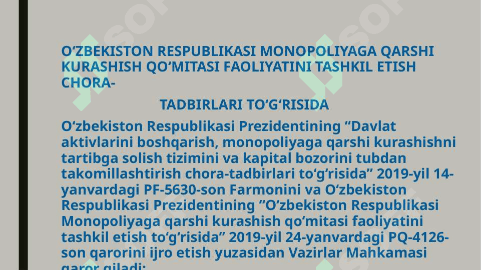Manapoliyaga qarshi qonunchilik va uni O'zbekistonda qo'llashning o'ziga xos xususiyatlari 6