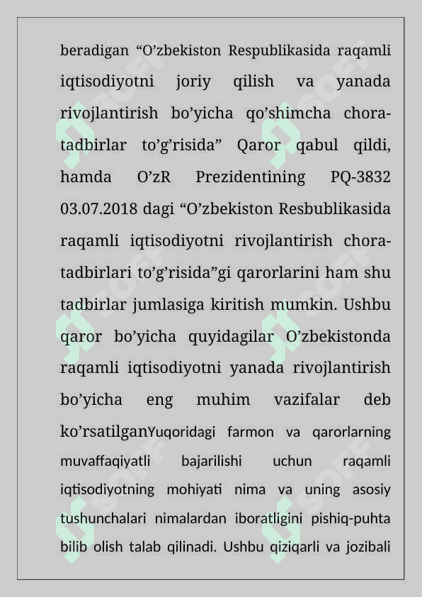 Iqtisodiyotda raqamli  tehnalogiyalardan foydalanishning asosiy rollari 5