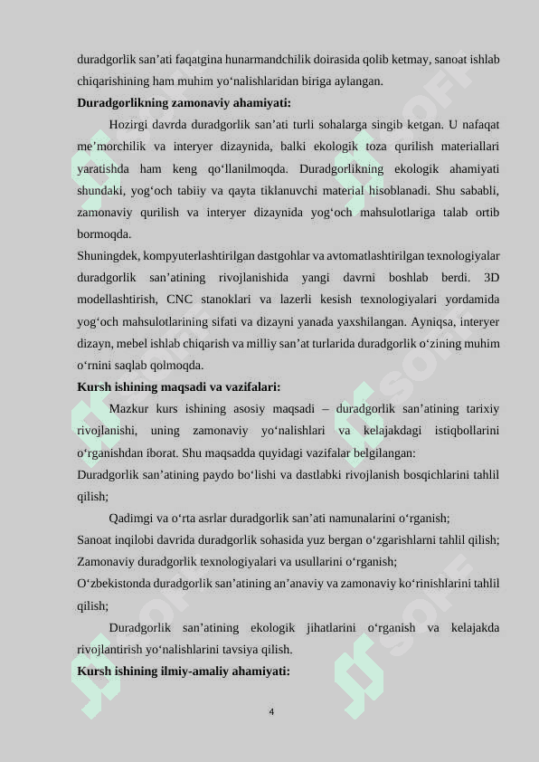 Duradgorlik san'ati. Duradgorlikning tarixi va rivojlanish bosqichlari 4