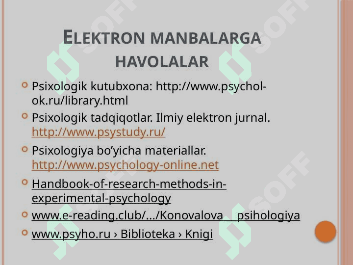 Psixologiya tarixi fanining predmeti va vazifalari. 5