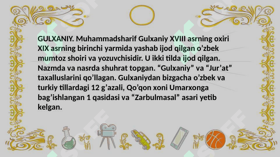Qo'qon adabiy muhiti. Amiriy hayoti va ijodi 3