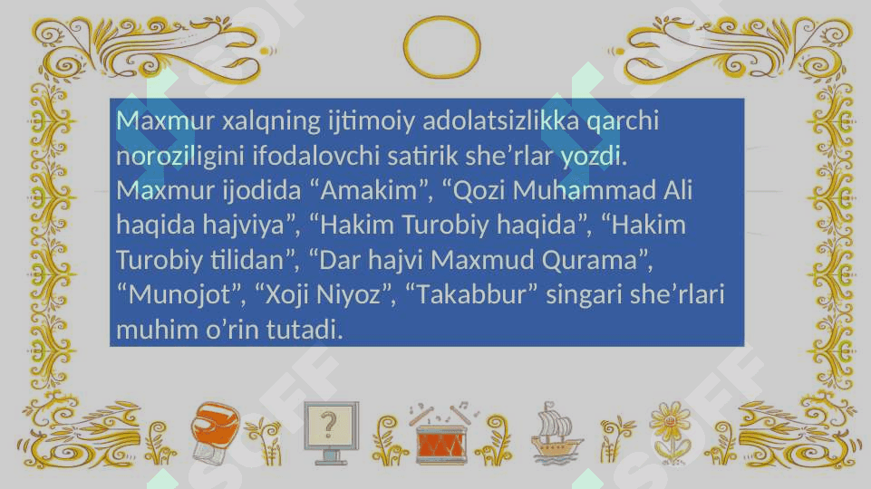 Qo'qon adabiy muhiti. Amiriy hayoti va ijodi 7
