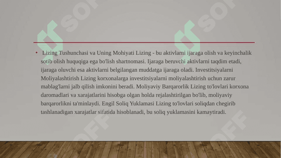 Investitsiyalarni moliyalashda lizing mexanizmi 4