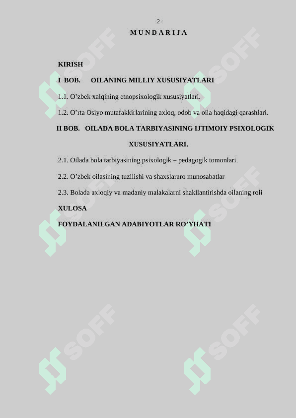 Oilada bola tarbiyasining ijtimoiy –psixologik xususiyatlari 2