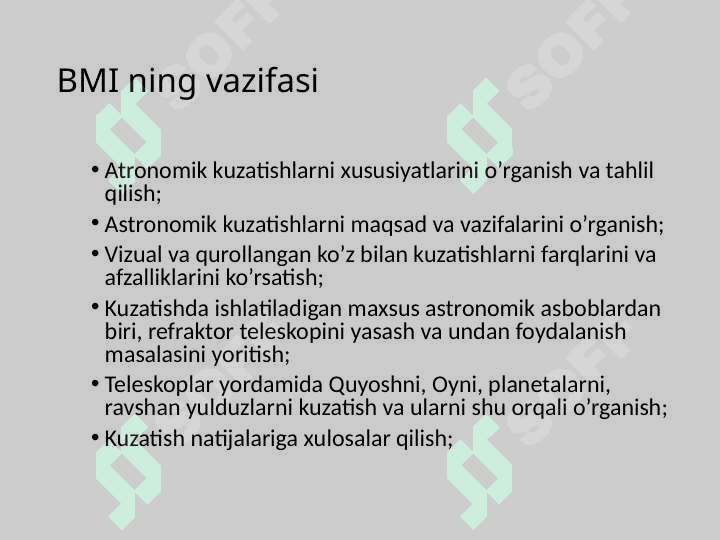 AL va KHK larda astronomiyadan teleskoplar yordamida kuzatishlarni tashkil etish 4