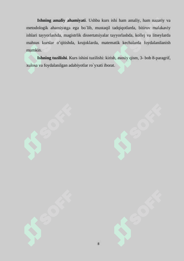 IKKINCHI TARTIBLI SINGULYAR KOEFFITSIENTLI ODDIY DIFFERENSIAL TENGLAMA UCHUN CHEGARAVIY MASALALAR 8