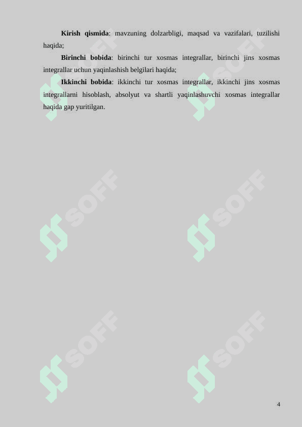 Ikkinchi tur xosmas integrallar 4
