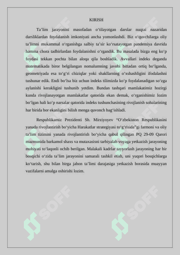 index tushunchasi kurs ishi 2