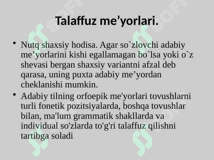 Oʻzbek tilida ogʻzaki va yozma adabiy nutq meyorlari 7