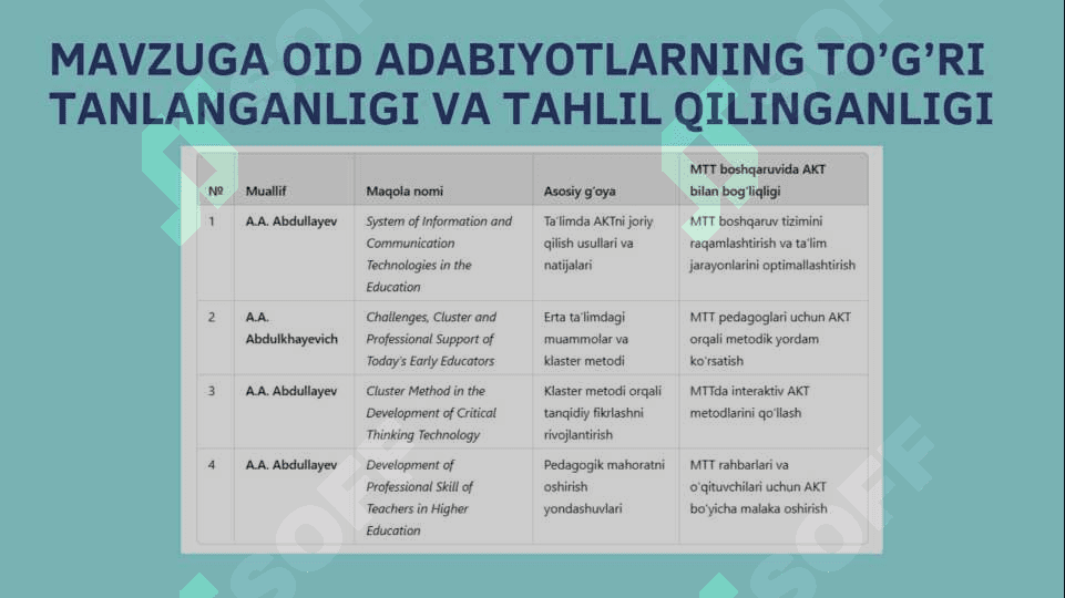 MTT ta'lim tashkilotlarini boshqarishda axborot kommunikatsion texnologiyalarida samarali foydalanish 4