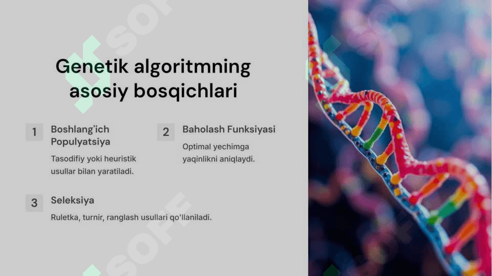 Genetik algoritm va uning qo'llaniladigan masalalar 2
