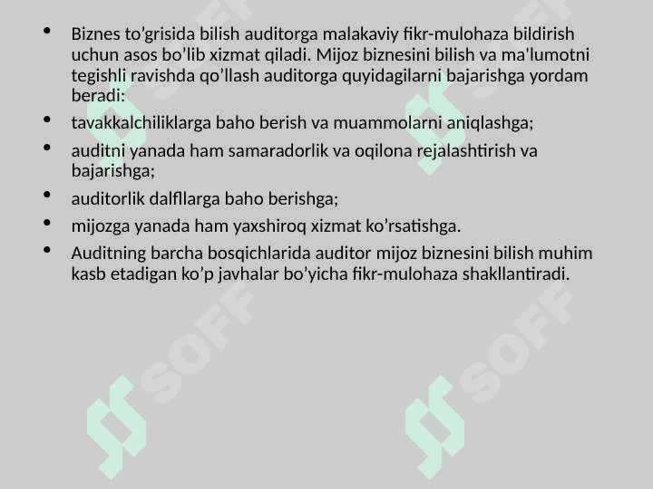 Audit tekshiruvining umumiy maqsadi 7