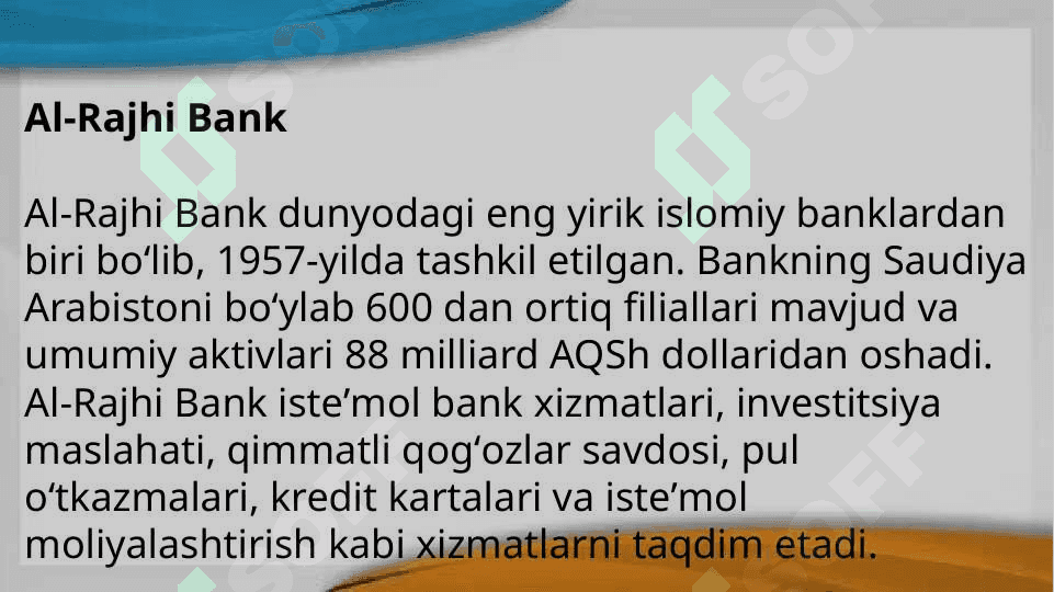 Saudiya Arabiston davlatidagi islomiy banklar 3