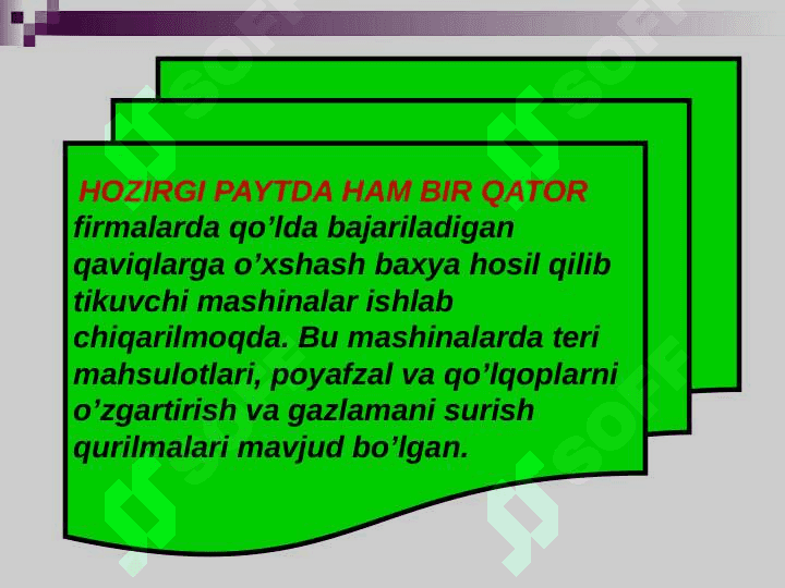 TIKUV MASHINALARI TO’G’RISIDA UMUMIY MA’LUMOTLAR 6
