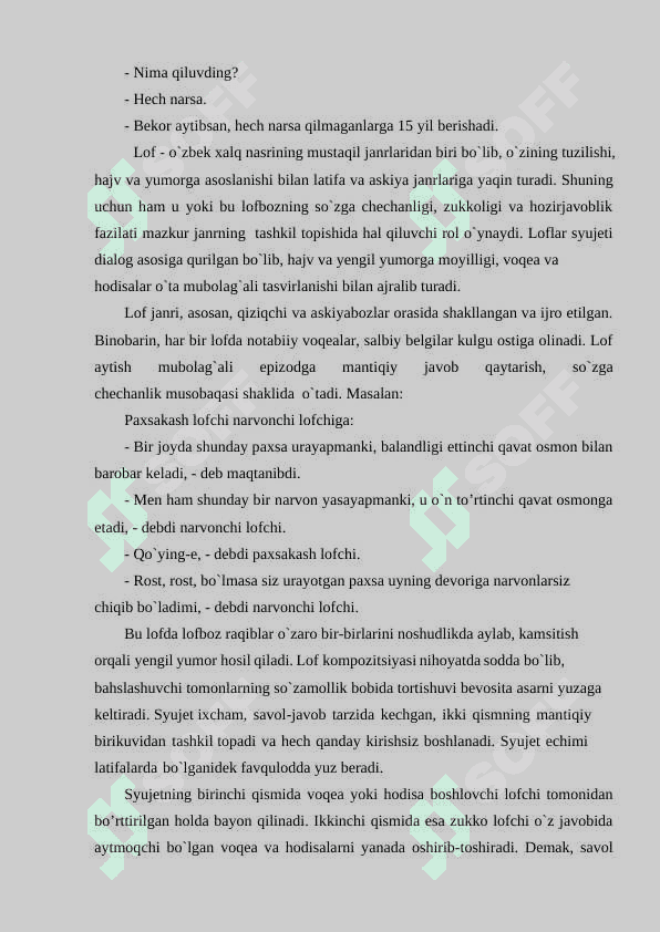 O’ZBEK XALQ OG’IZAKI IJODI , XALQ MAQOLLARI TOPISHMOQLARI QO’SHIQLARI VA XALQ DOSTONLARI 1