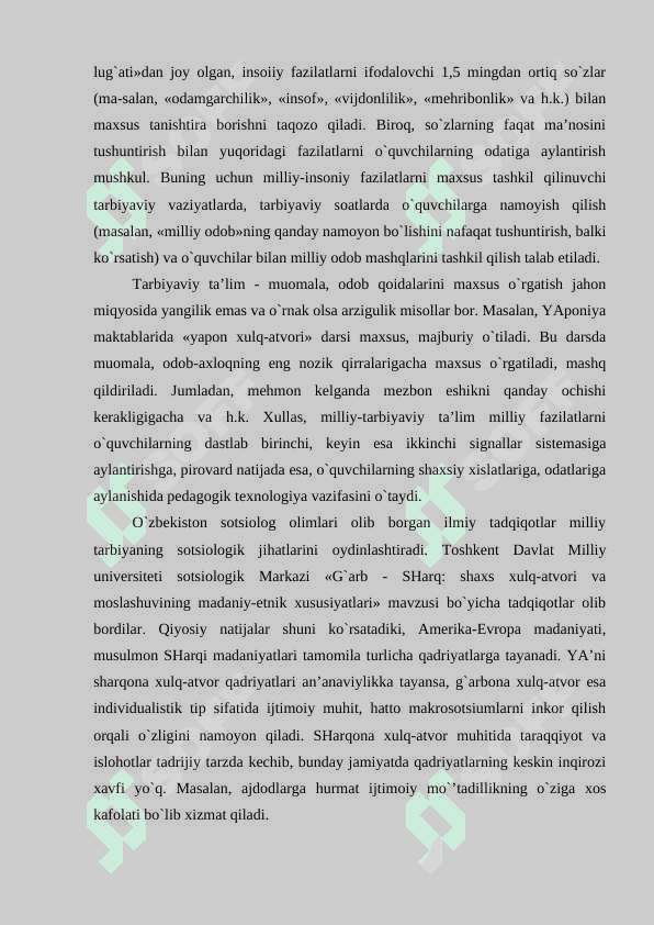 O’zbekona tarbiya tamoyillari 1