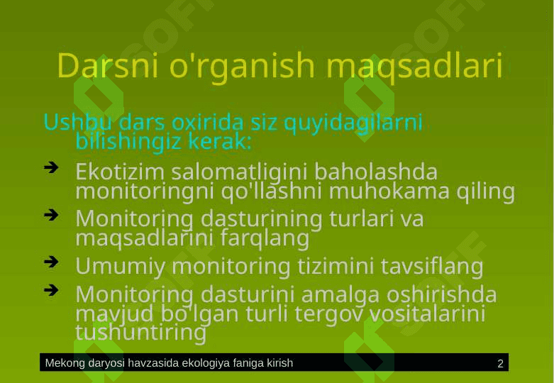 Atrof muhit monitoringi 2
